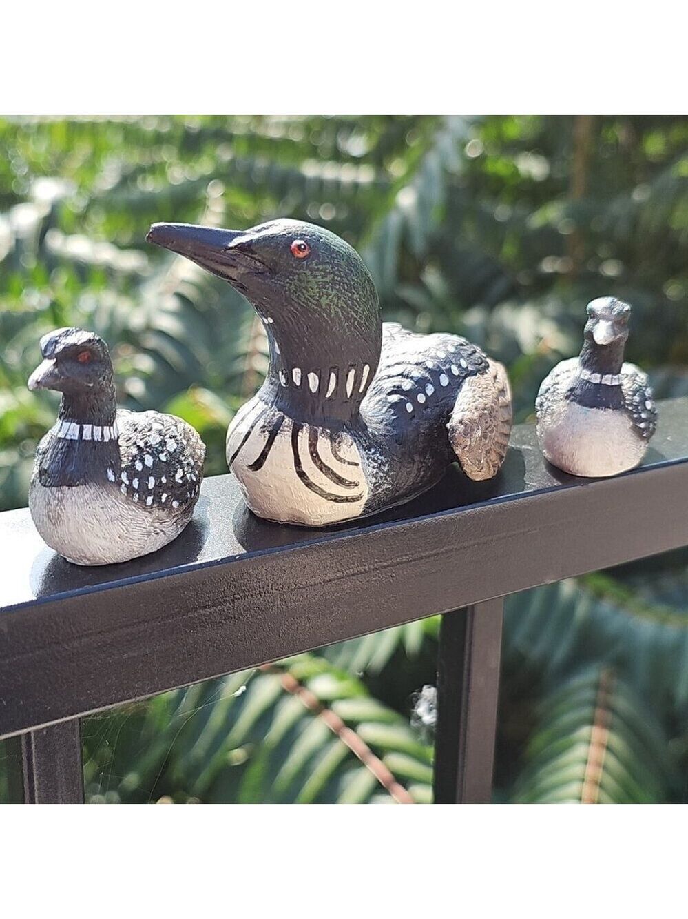 Duck Loon Figurines Resin Bird Decor Painted Animals Mallard Desk Decor